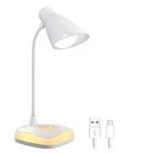 USB Rechargeable Desk Lamp Flexible Neck Eye Protection 3 Brightness Touch Contr