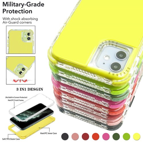 Silicone Shockporoof Case Hybrid Hard Cover For iPhone 13 12 11 Pro Max SE XR 8 - Picture 3 of 53