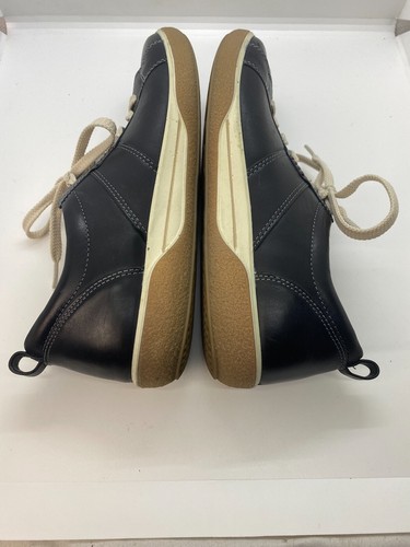 Ecco Leather Black Tan White Mens Sneakers Vegetable Tanned EU 40 Rainbow Tag - Picture 7 of 8