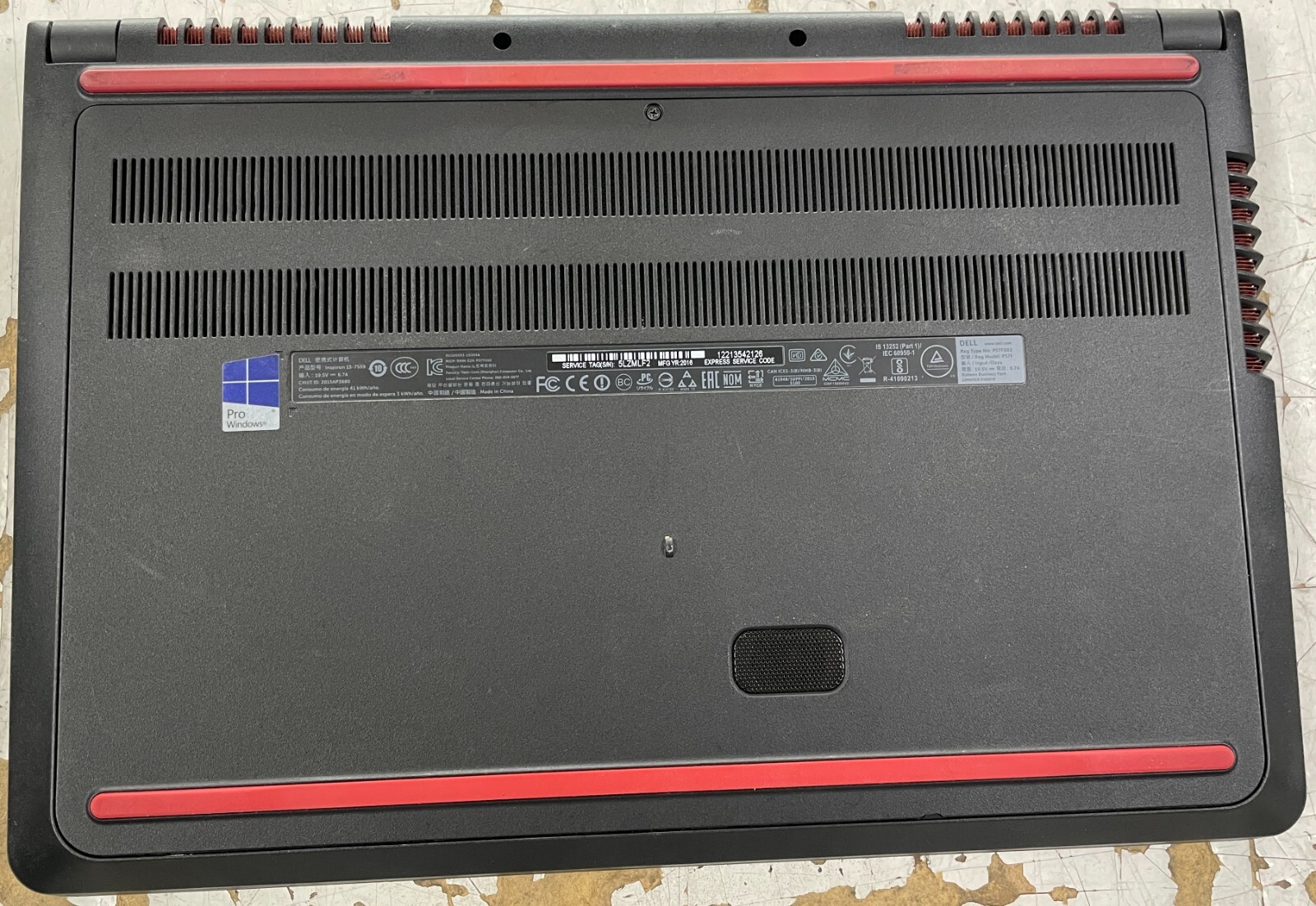 Dell Inspiron 7559 Gaming Laptop 15.6" 4k Touchscreen i7-6700HQ 32 GB GTX 960m - Picture 6 of 10