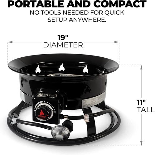 Fuoco a propano compatto 58.000 BTU senza fumo - perfetto per tailgating e camper - Foto 8 di 9