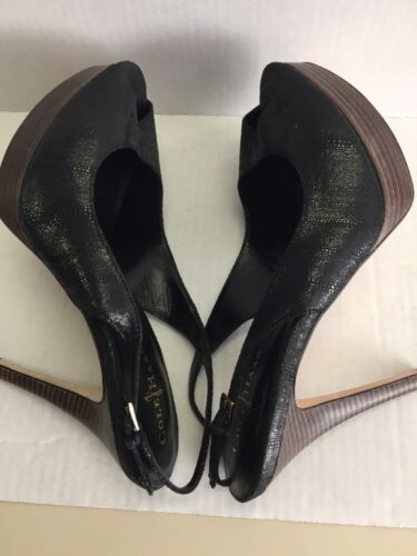 Cole Haan Women's Shoes Mariela Black Slingback Platform Heels Size 10.5 New - Picture 8 of 11