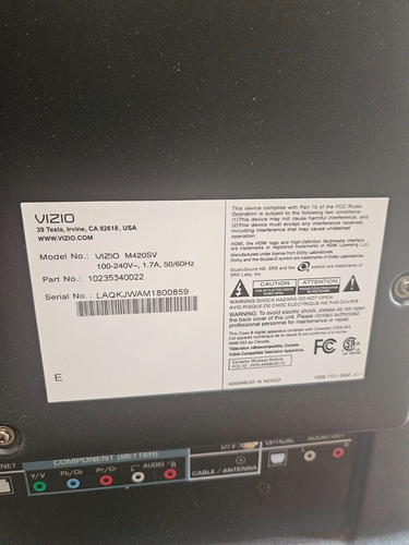VIZIO SMART TV - 42 INCH 1080P 120 HZ LED ( Model : VIZIO-M420SV ) - Picture 12 of 12