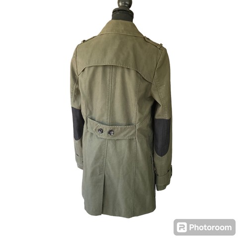 Victorinox Swiss Army Trench Coat Military Utility Army Green Men/Women S/M - Picture 2 of 15