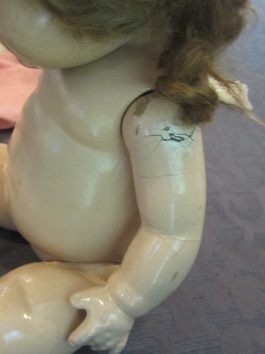 Vintage 19” 1920-30’s? KOMPOSITIONSPUPPE Markenlos Augen Öffnen Schließen 2 Outfits - Bild 15 von 20