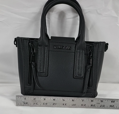 Madden NYC Handtasche Umhängetasche Mini schwarz Kieselleder Magnetverschluss - Bild 9 von 22