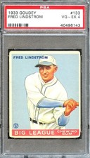 BB - 1933 Goudey - #133 - Fred Lindstrom - PSA 4 - VG-EX