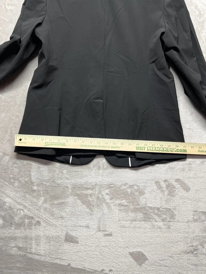 Ann Taylor Blazer Jacket Women's Size 12 Black Pockets Long Sleeves Notch Lapel - Image 4 of 4