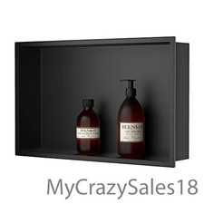 Bernkot Stainless Steel Shower Niche 20" X 12" Matte Black