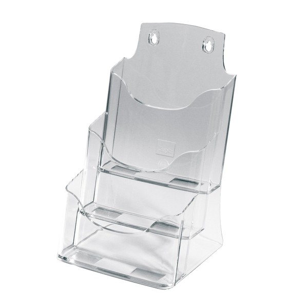 Sigel LH132 Tisch-Prospekthalter Din A5 Aus Acryl Mit 3 FäChern, Transparent - P-image