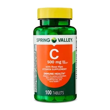 Spring Valley Vitamin C with Rose Hips Dietary Supplement Tablets 