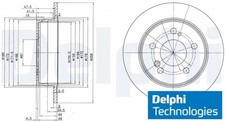 2x Bremsscheibe Delphi BG2291 2 Bremsscheiben Hinterachse Hinten