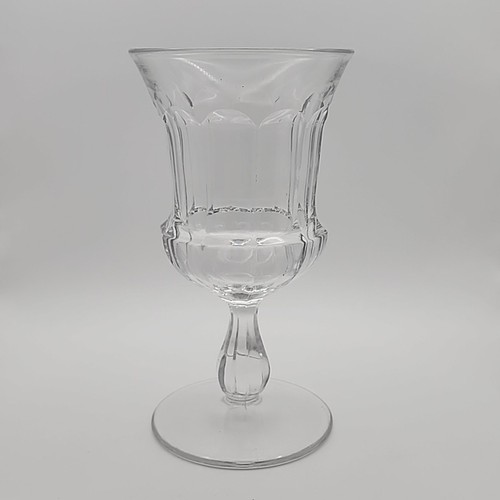 Antique Heisey Continental 6" Crystal Fluted Panel Footed Wine Goblet Stem #339 - Picture 1 of 7