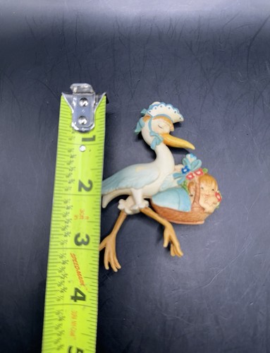 ANRI Italy Ferrandiz Vintage Weihnachtsschmuck Storch Baby Junge "Sweet Delivery" - Bild 2 von 4