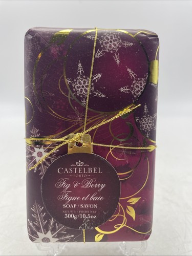 Castelbel Luxury Bath Bar Sapone Portogallo 10,5 oz 300 g fico bacche Natale nuovo - Foto 1 di 6
