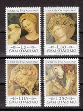 San Marino 1973 - Details of  Adoration of Kings  by Gentile Fabriano - FULL SET