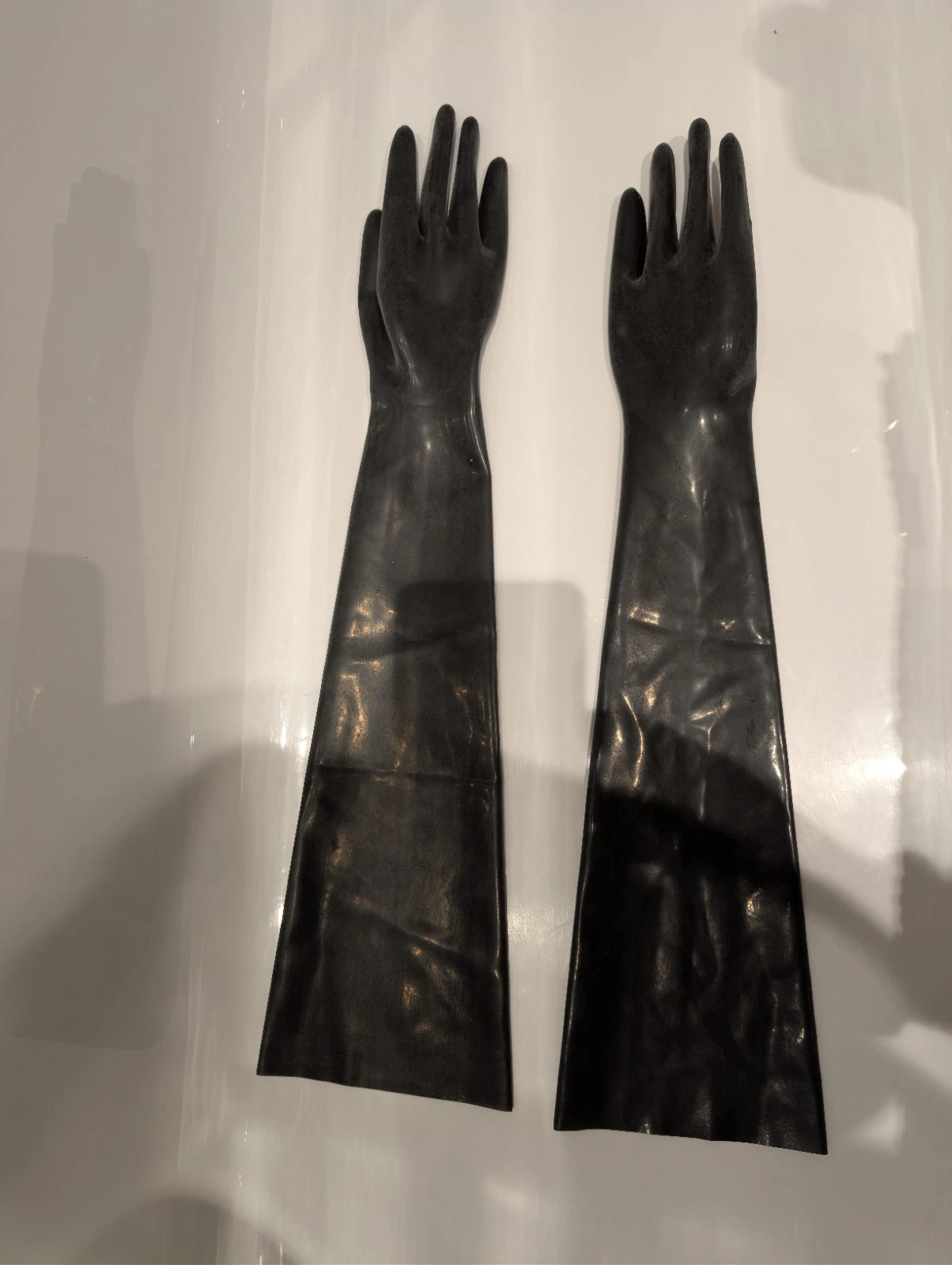 Rubber Latex Moulded Elbow Length Gloves 2nds. size s small