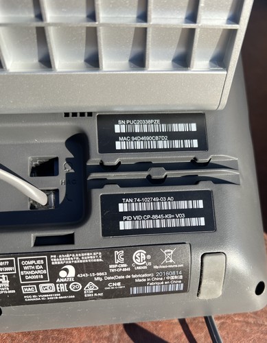 Gebrauchtes Cisco CP-8845-K9 = V08 IP Videotelefon - Bild 2 von 3