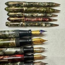 Five (5) Vintage Viceroy Fountain Pen & Pencil Combo Lot Detailed Description