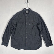 Carhartt Men's Relaxed Fit Long Sleeve Button Up Shirt Size XL Gray L/S S202 BKC