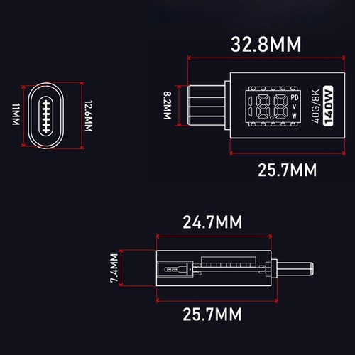 Chargeur USB C 140W avec Taille Compacte et Fonction Intelligente de Surveillanc - Photo 5 sur 24