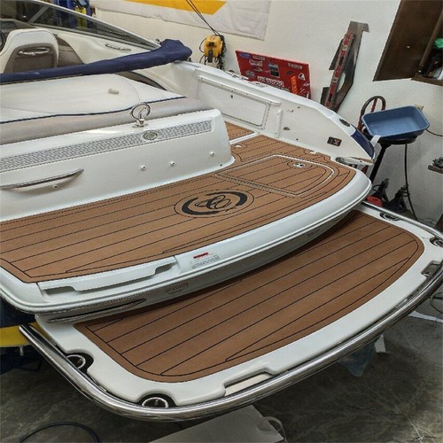 2001-2003 Cobalt 226 Swim Platform Cockpit Pad Boat EVA Foam Teak Deck Floor Mat - Imagen 3 de 24