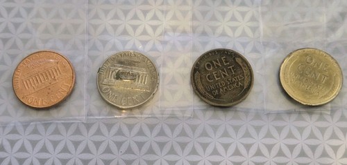 Lot of 4 Gold & Silver Plated Lincoln Cents – Collected Over 25+ Years – - Picture 2 of 12