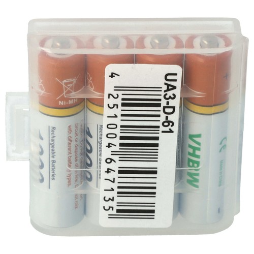 4x AAA Micro Akku für Panasonic KX-TGE260 KX-TGE250 KX-TGE220 1000mAh 1,2V - Afbeelding 4 van 9