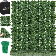 Artificial Ivy Privacy Fence Screen 99x39.5in Faux Greenery Privacy Fence Bac...