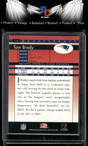 Donruss #112 2002 Tom Brady - Imagen 2 de 2