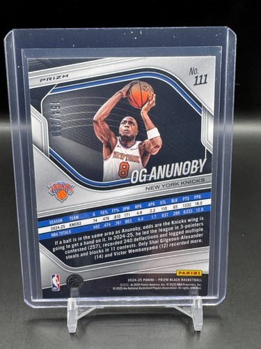 OG ANUNOBY 2024-25 PANINI PRIZM BLACK BASKETBALL RED KNICKS 154/299 - Bild 2 von 2