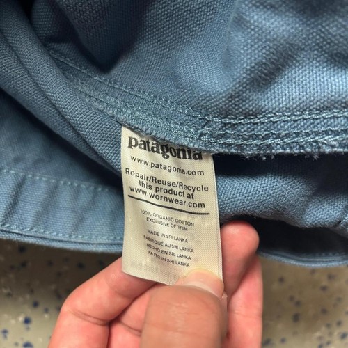 Patagonia Mens Cotton Canvas Jacket Pigeon Blue Size L Workwear Outerwear - Picture 6 of 6