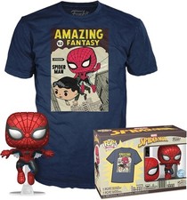 Funko POP! & Tee: Spider-Man - Comic Cover - Metallic - Large - - T-Shirt - Clot