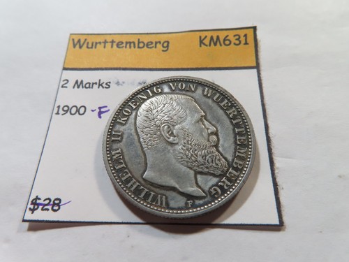 W27 Deutsches Land Württemberg 1900 - F 2 Mark