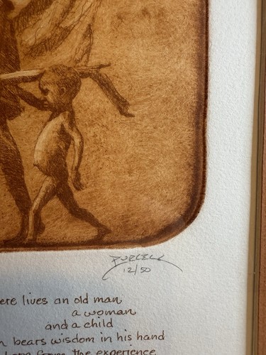 Grabado Roy Purcell Art Trinity Aquatint, firmado numerado 12/50 a lápiz 12x25 - Imagen 5 de 10