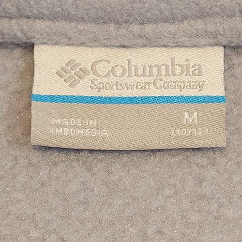 Columbia Sportswear Girls Gray Long Sleeve Full Zip Front Fleece Jacket M 10/12 - Picture 3 of 6