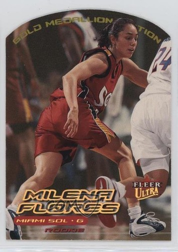 2000 Fleer Ultra WNBA Gold Medallion Edition Milena Flores #140G Rookie RC - Picture 1 of 3