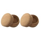 2PCS Round Trinket Box Wooden Box Mini Storage Box Wedding