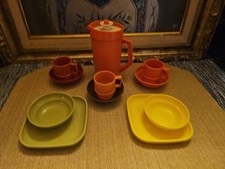 Vintage 1970's Tupperware Toys Mini Serve It Children's Play Dish Kids Set