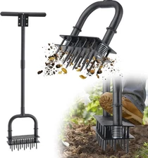 Lawn Aerator,39 inch Long Aerator Lawn Tool,Save Labour Core Aerator with 14 USA