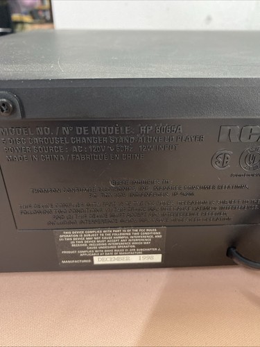 RCA RP-8065A CD Changer 5 Compact Disc Player HiFi Stereo Carousel -NO Remote - Picture 14 of 15