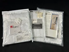 JC Penny Home Pair of Shari Cascade Valances + 2 Tailored Valences Cool White