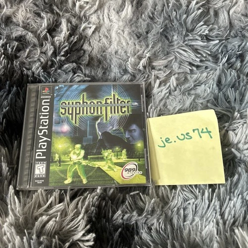 Syphon Filter PS1 Sony PlayStation 1 CIB Complete In Box Black Label Tested