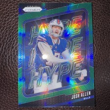 2024 Panini Prizm Football Josh Allen #13 Hype Green Prizm SP