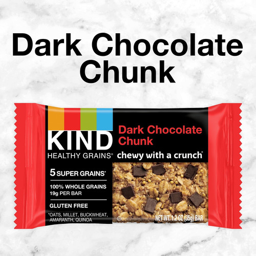 KIND Healthy Grains Dunkle Schokolade Stück Müsliriegel Glutenfrei 5ct (5er Pack) - Bild 4 von 20