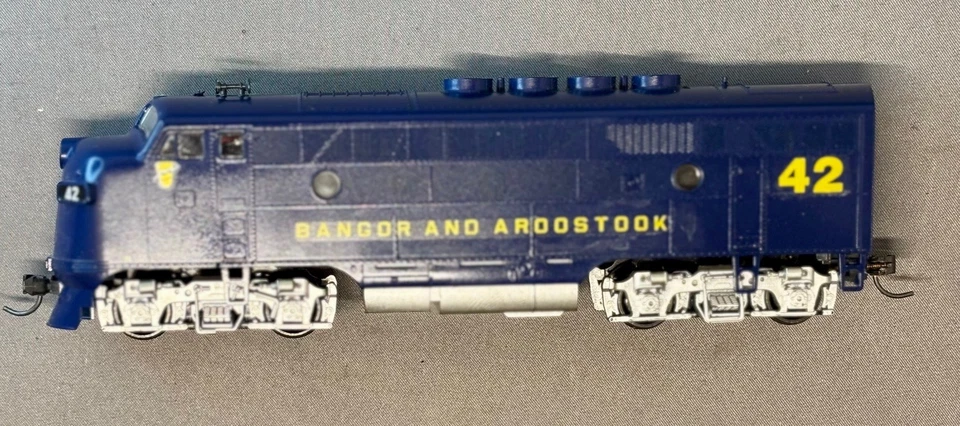 HO Stewart F-3 Bangor & Aroostook #42 Gran sonido y rendimiento = Pintura personalizada Foto 4 de 4