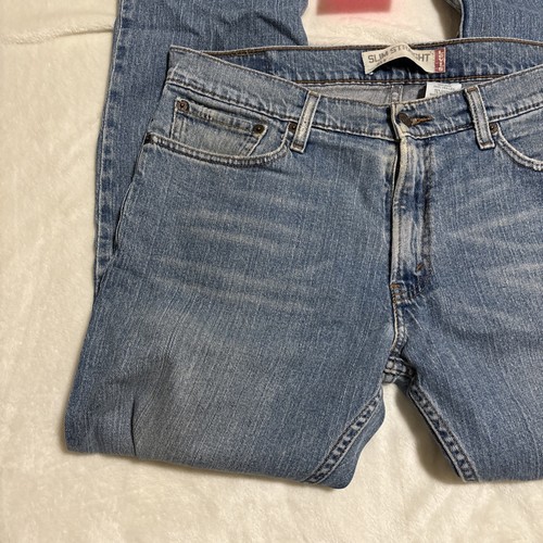 Levi's 514 Men Jeans 34x34 Blue Denim Slim Straight Preowned Flat Shipping $15. - Picture 8 of 17