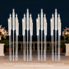 4pcs Acrylic Candle Holder Round Tabletop Candle Holder Party Centerpiece Decor