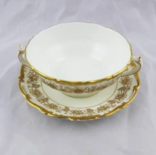 Coalport Hazelton Cream Soup Bowl & Saucer England Multiple Available