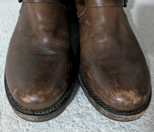 Vintage FRYE Women’s Veronica Slouch Leather Riding Tall Boots Sz 11 Brown - Picture 3 of 14